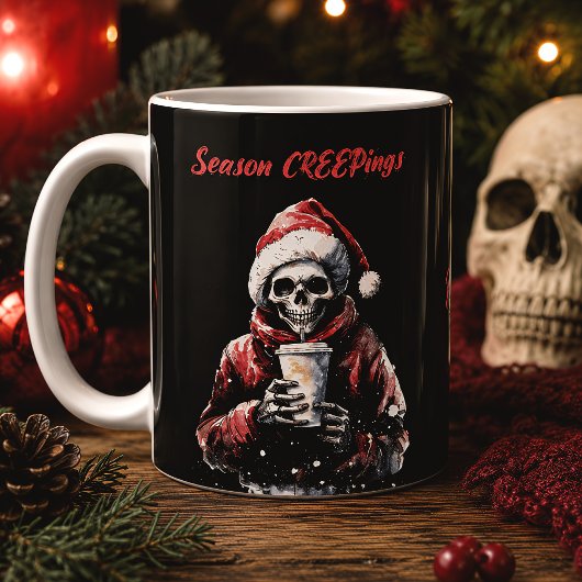 スケルトンのクリスマスパーティー コーヒーマグカップ