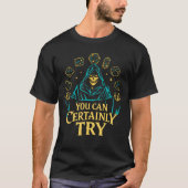 スケルトンのサイコロデザインをぜひお試しください Tシャツ (正面)