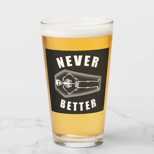 スケルトンのハロウィンの中で死んだほうがずっといいよ タンブラーグラス (ドリンク正面)