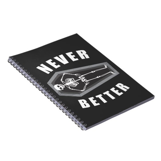 スケルトンのハロウィンの中で死んだほうがずっといいよ ノートブック (右側)