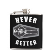 スケルトンのハロウィンの中で死んだほうがずっといいよ フラスク (正面)