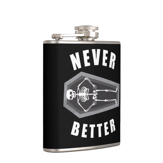 スケルトンのハロウィンの中で死んだほうがずっといいよ フラスク (右)