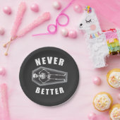 スケルトンのハロウィンの中で死んだほうがずっといいよ ペーパープレート (パーティー)