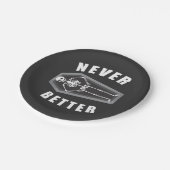 スケルトンのハロウィンの中で死んだほうがずっといいよ ペーパープレート (アングル)