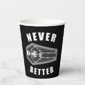 スケルトンのハロウィンの中で死んだほうがずっといいよ 紙コップ (正面)