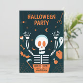 スケルトンのハロウィンパーティー 招待状 (スタンド正面)