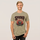 スケルトンのハロウィンTシャツ トライブレンドTシャツ (正面全面)