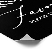 スケルトンのハロウィーンの赤ちゃんシャワーの好意サイン ポスター (角)