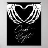 スケルトンのハロウィーンの赤ちゃんシャワーカードとギフト ポスター (正面)