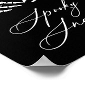 スケルトンのハロウィーンの赤ちゃん不気味シャワー軽食の看板 ポスター (角)