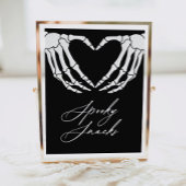 スケルトンのハロウィーンの赤ちゃん不気味シャワー軽食の看板 ポスター