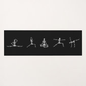 スケルトンのハロウィーンゴシックおもしろいDead Inside Black ヨガマット (裏面(横))