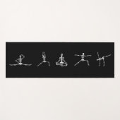 スケルトンのハロウィーンゴシックおもしろいDead Inside Black ヨガマット (正面(横))