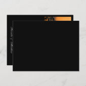 スケルトンのハロウィーン折り畳みプレイスカード名の印刷 ポストカード (正面/裏面)