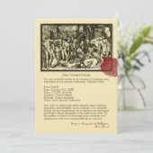 スケルトンのハロウィーン招待状カード 招待状 (スタンド正面)