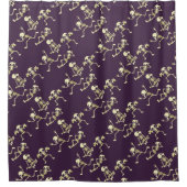 スケルトンのハロウィーン シャワーカーテン (正面)