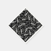 スケルトンのハロウィーン スタンダードカクテルナプキン (角)