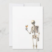 スケルトンのブースと酒のハロウィンパーティー 水彩 招待状 (裏面)