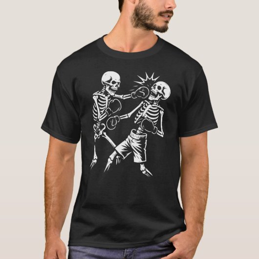 スケルトンのボクシングギフト Tシャツ (正面)