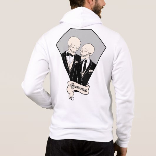 スケルトンのルーム パーカ (裏面)