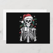 スケルトンの中に死んだクリスマスコーヒージャーギフト シーズンカード (正面/裏面)