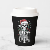 スケルトンの中に死んだクリスマスコーヒージャーギフト 紙コップ (正面)