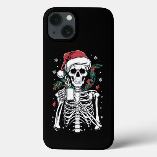 スケルトンの中に死んだクリスマスコーヒージャーギフト Case-Mate iPhoneケース (裏面)