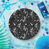 スケルトンの宇宙バックグラウンド ペーパープレート (パーティー)