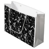 スケルトンの宇宙バックグラウンド ラージペーパーバッグ (正面アングル)