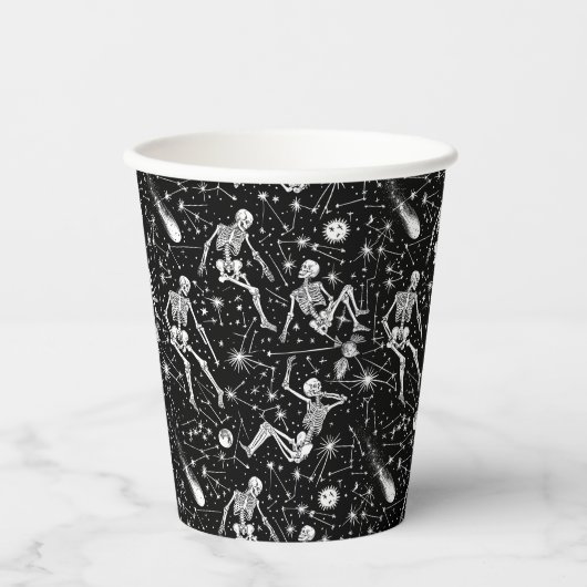 スケルトンの宇宙バックグラウンド 紙コップ (正面)