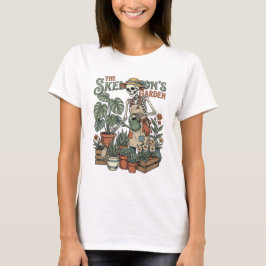 スケルトンの庭 ヴィンテージ植物学 ガーデニング Tシャツ