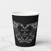 スケルトンの手が死ぬまでカップルシャワー 紙コップ (正面)