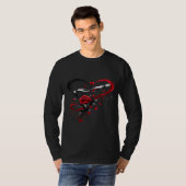 スケルトンの手のハートローズTシャツ Tシャツ (正面フル)