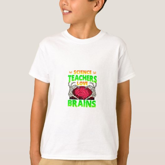 スケルトンの手のハート おもしろデザイン Tシャツ (正面)