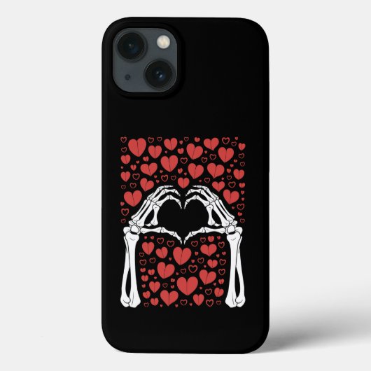 スケルトンの手のハート バレンタインデー 面白い 愛 Case-Mate iPhoneケース (裏面)