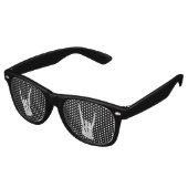 スケルトンの手の上にロック レトロサングラス (アングル)