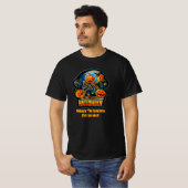 スケルトンの死の天使ハロウィーンカボチャカラス Tシャツ (正面フル)