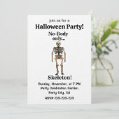 スケルトンの無人幽霊ハロウィンパーティー 招待状 (スタンド正面)