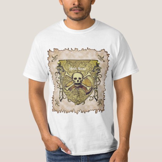 スケルトンの盾 Tシャツ (正面)
