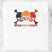 スケルトンの秘密 長方形シール (バッグ)