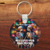 スケルトンの素晴らしいテクチKeychain Magが大好き キーホルダー (正面)