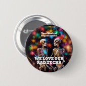 スケルトンの素晴らしいテクチKeychain Magが大好き 缶バッジ (正面&裏面)