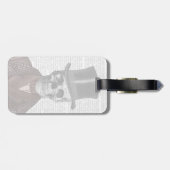 スケルトンの紳士とトップハット ラゲッジタグ (裏面横)