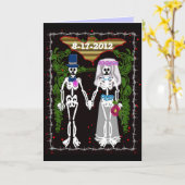 スケルトンの結婚式1 カード (黄色い花)