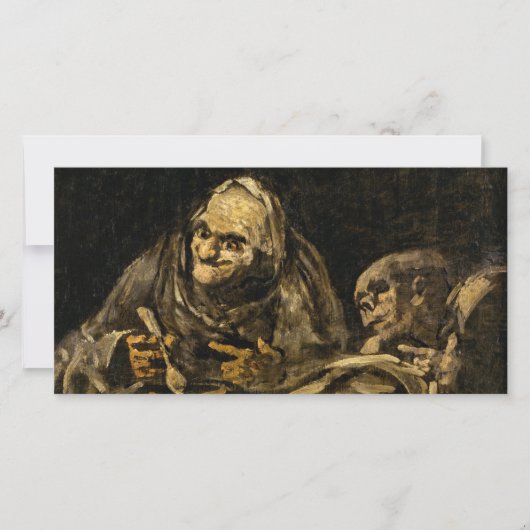 スケルトンの老婆（死） （フランシスコ・ゴヤ） カード (正面)