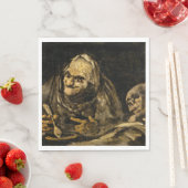 スケルトンの老婆(死) (フランシスコ・ゴヤ) スタンダードランチョンナプキン (インサイチュ)