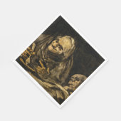 スケルトンの老婆(死) (フランシスコ・ゴヤ) スタンダードランチョンナプキン (角)