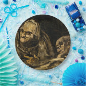 スケルトンの老婆（死） （フランシスコ・ゴヤ） ペーパープレート (パーティー)