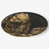 スケルトンの老婆（死） （フランシスコ・ゴヤ） ペーパープレート (アングル)