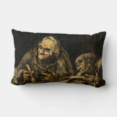 スケルトンの老婆（死） （フランシスコ・ゴヤ） ランバークッション (裏面)